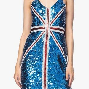 Ginger Spice Sequin Union Jack Dress